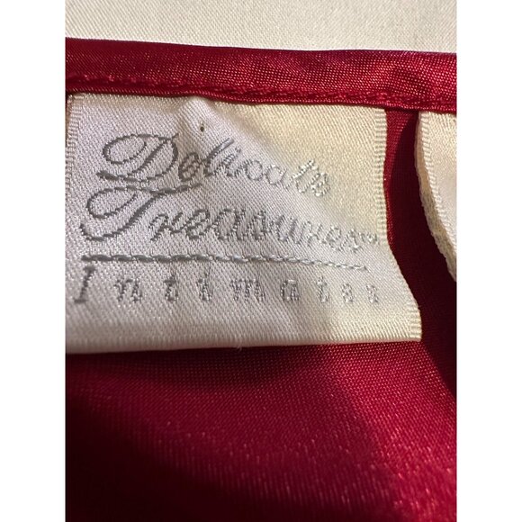 Y2k Delicate Treasures Baby Doll XL Chemise  Nightie Satin Slip Dress Velvet - Picture 2 of 11